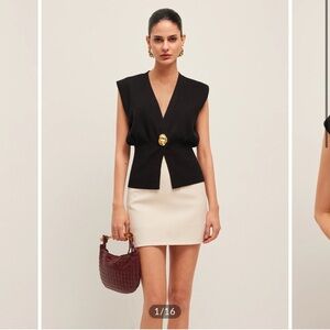 Commense Black V-Neck Buttoned Sweater Vest